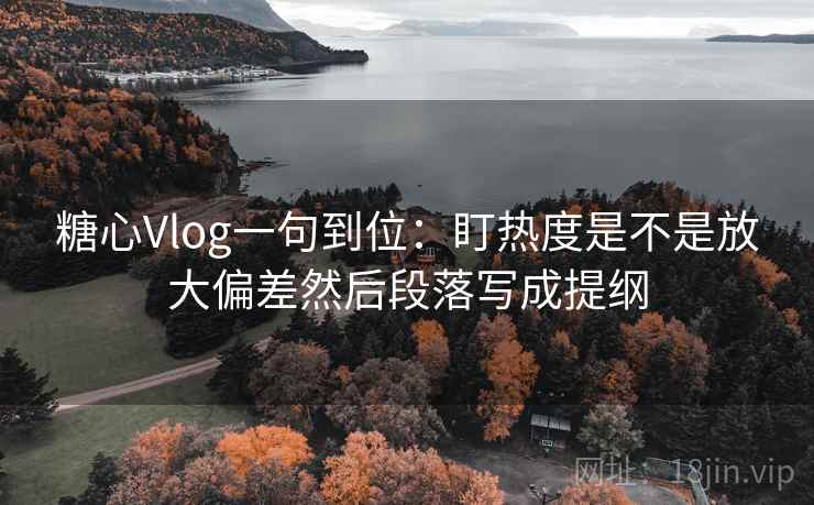 糖心Vlog一句到位：盯热度是不是放大偏差然后段落写成提纲