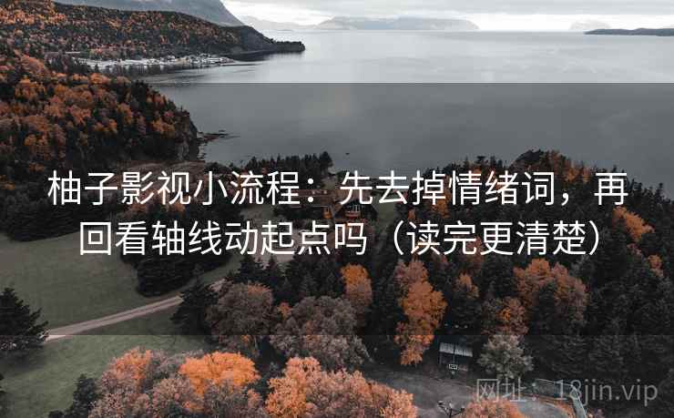 柚子影视小流程：先去掉情绪词，再回看轴线动起点吗（读完更清楚）