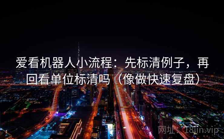 爱看机器人小流程：先标清例子，再回看单位标清吗（像做快速复盘）